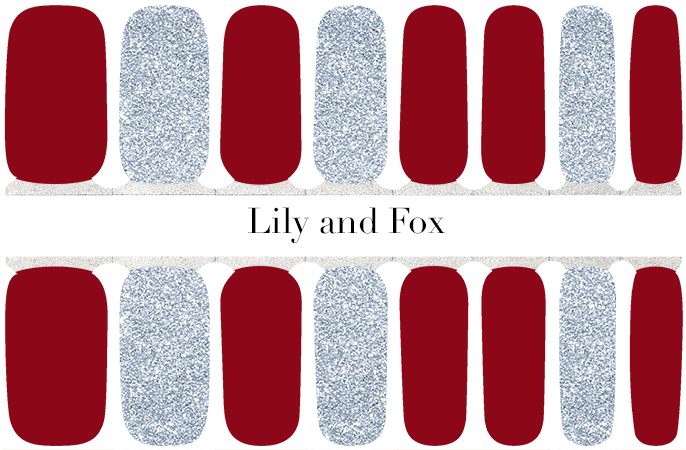 Merlot Merry (Glitter) Nail Wraps Online Shop - Lily and Fox - Lily and Fox  USA